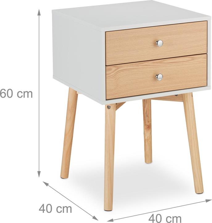 Produktbild Relaxdays Nachttisch (40 x 40 x 60 cm)