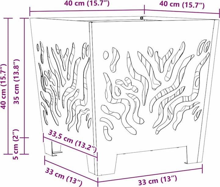 Immagine prodotto vidaXL Outdoor Feuerplatz (40 cm)