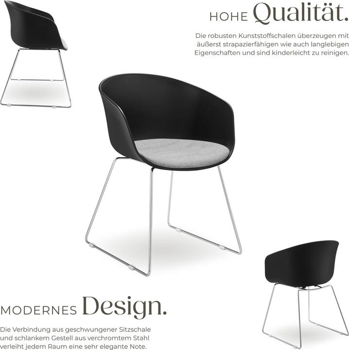 Actual product image tectake Logart plastic armchairs