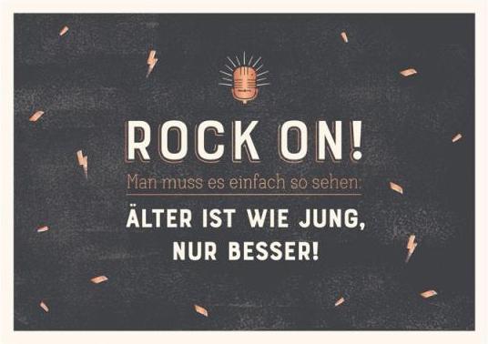 Postkarte Vintage Art Rock on