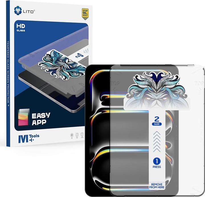 Actual product image Lito EasyShield armoured glass incl. installation tool (1 Piece, iPad Pro 11 2024 (M4))