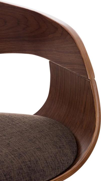 Actual product image CLP Barstool Kingston Fabric, walnut/brown