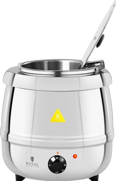 Produktbild Royal Catering Suppentopf Elektrisch Suppenkessel Thekenkessel Partytopf Edelstahl 10 L 400 W (Edelstahl)
