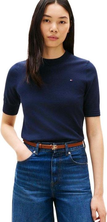 Produktbild Tommy Hilfiger Damen Jersey Feinstrick C-Nacken Kurzarm Pullover (M)