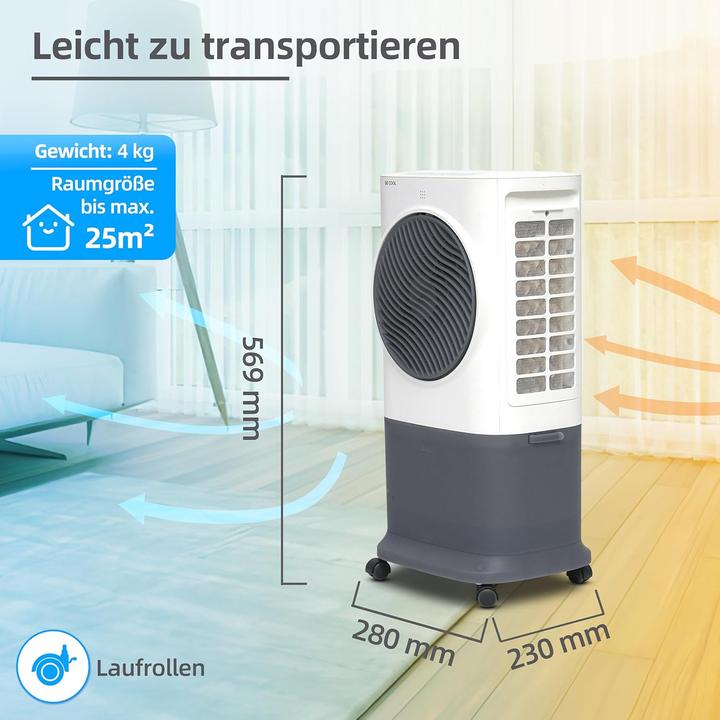 Produktbild Be Cool LUFTKÜHLER 50W 6,5LITER TIMER (BC6ACP2501W WS/GR) (25 m²)