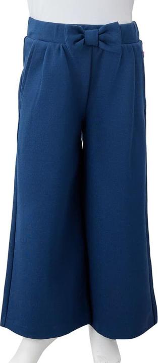 Immagine prodotto vidaXL Pantaloni da bambino a gamba larga blu navy 116,Materiale: 65 (116)