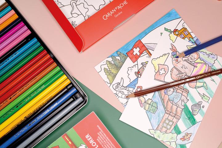 Image du produit Caran d'Ache Swiss Explorer Karten zum Ausmalen (A6, Couverture rigide)