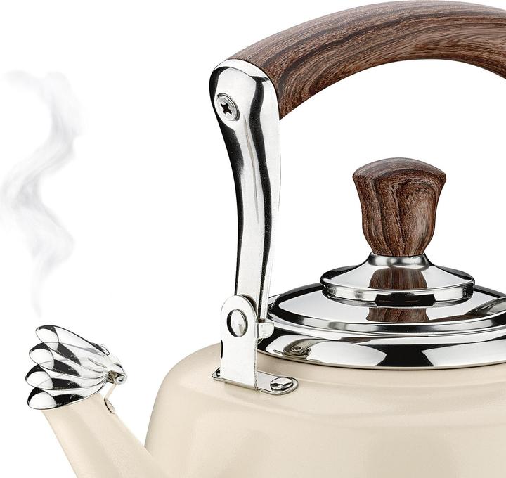 Produktbild Cilio Wasserkessel BIANCO Edelstahl cremeweiss 2,0 Liter Induktion (2 l)