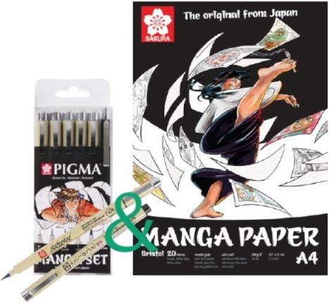 Immagine prodotto Sakura Manga (A4, Rigatura speciale, Copertina morbida)