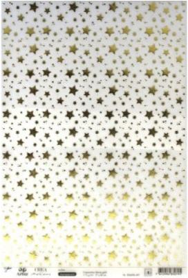 Produktbild Artoz Transparentpapier Creamotion Sterne gold, weiss