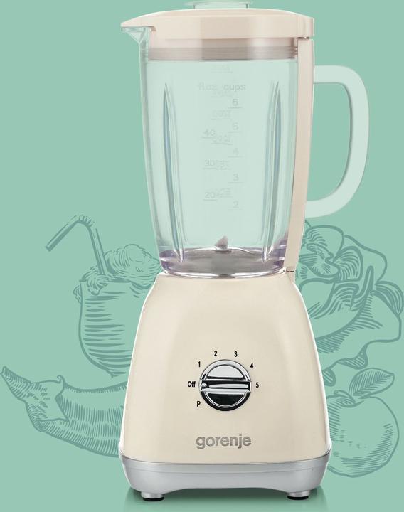 Produktbild Gorenje Blender B800RL Tabletop, 800 W, Jar material Glass, Jar capacity 1.8 L, Ice crushing, brownish yello (800 W)