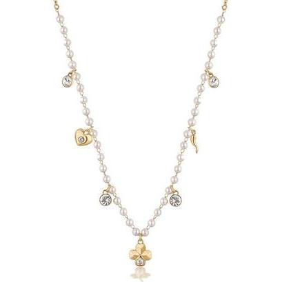 Brosway - Charming Gold Plated Necklace with Pearls and Chakra Charms BHKN130, Handykette, Gold
