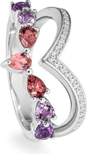 Produktbild Breuning RING - E.ROSA TURMALIN/Brill. 0,138 Ct. H/si (55, 750/18 K Gold)