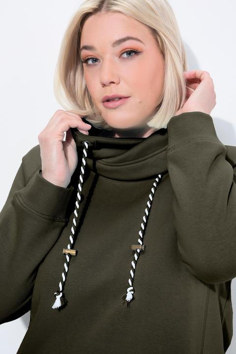 Produktbild Ulla Popken Sweatshirt, weiter Stehkragen, Taschen, Raglan-Langarm (56)