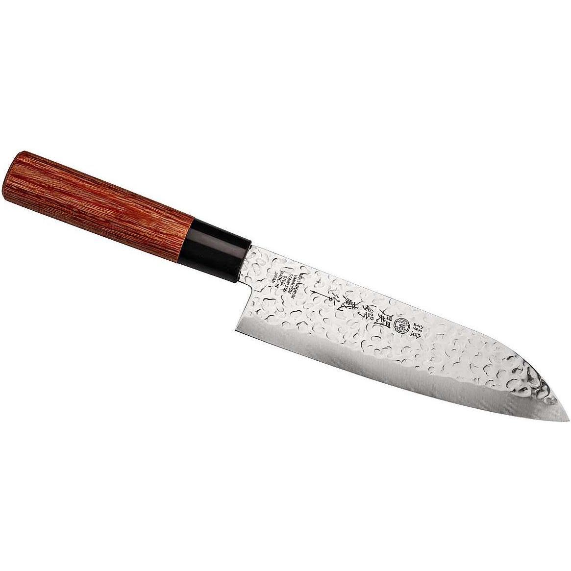 Tsubazo Santoku, Küchenmesser, Braun