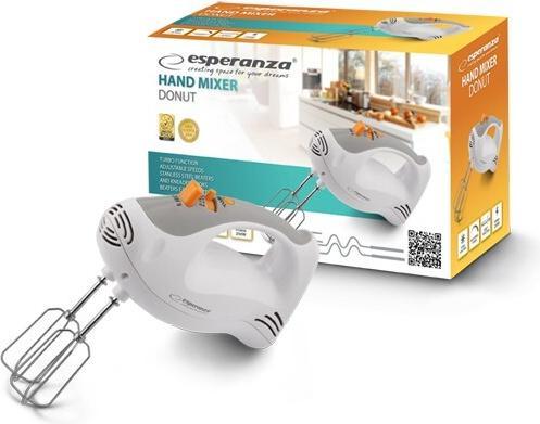 Immagine prodotto Esperanza EKM009 Miscelatore a mano Grigio Bianco 250 W (250 W)