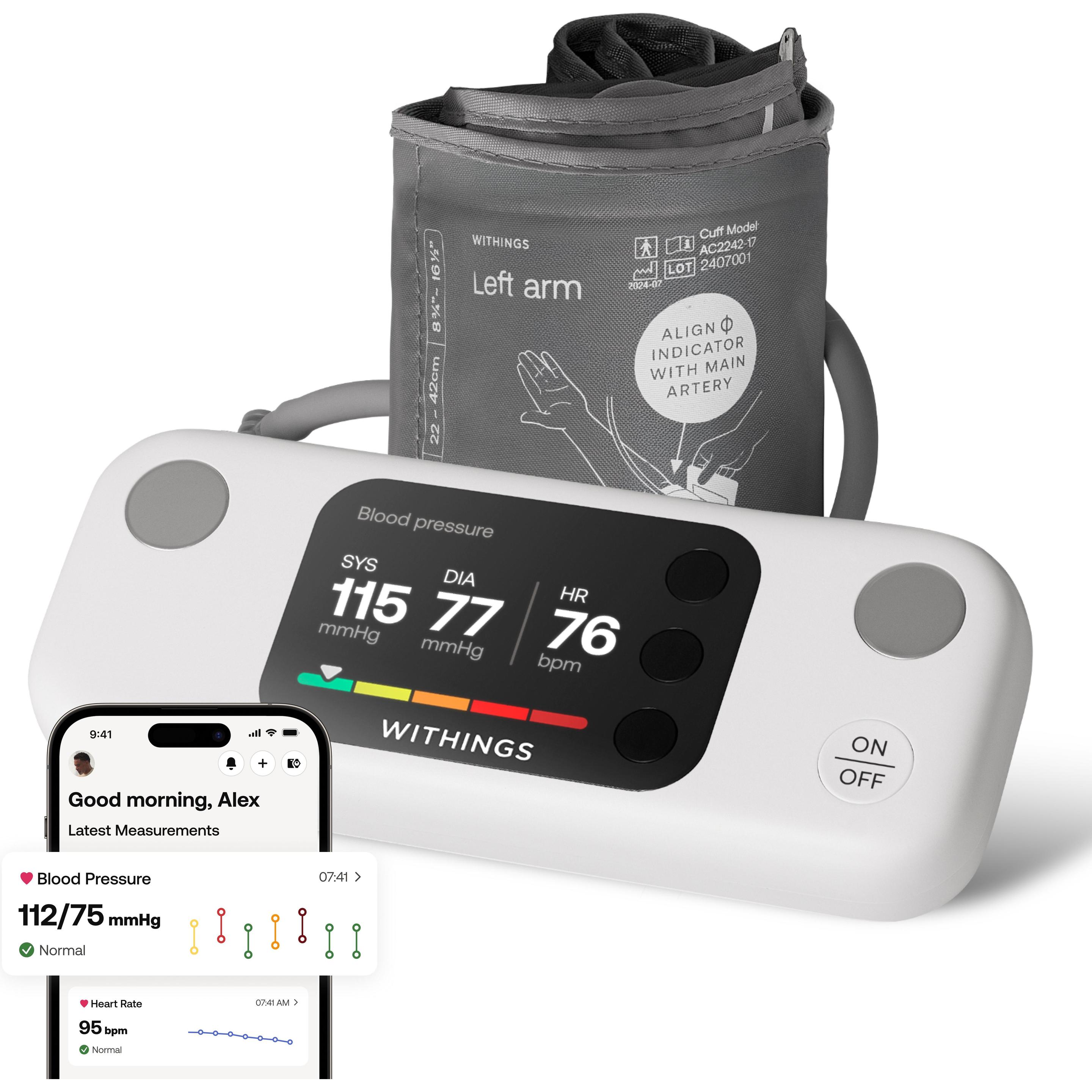 Withings Bianco Sfigmomanometro, Bpm Vision