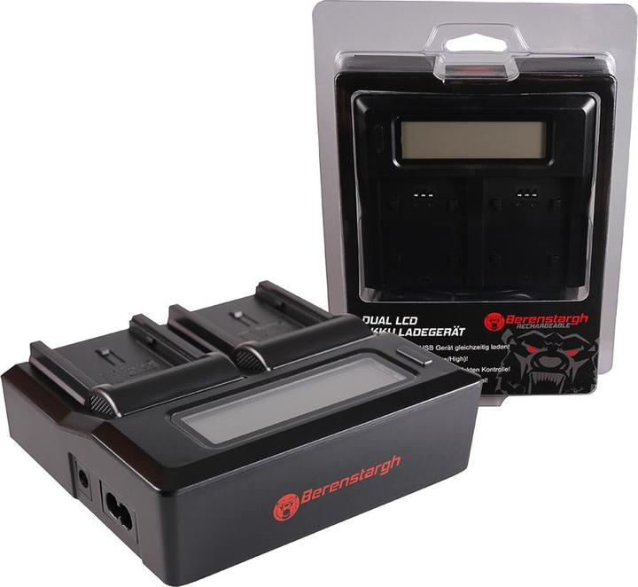 Image du produit Berenstargh Dual LCD USB Ladegerät f. Panasonic VBN130 260 HC HCX920M VBN130 260 HDC HC-X920M (1 pcs, Chargeurs sans batterie)