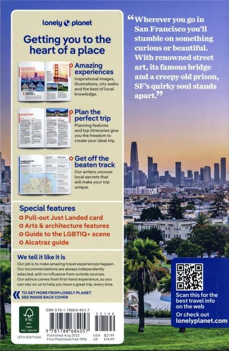 Actual product image San Francisco 13th Edition (English, Adam Karlin, Alison Bing, Ashley Harrell, Celeste Brash, Greg Benchwick, 2022)