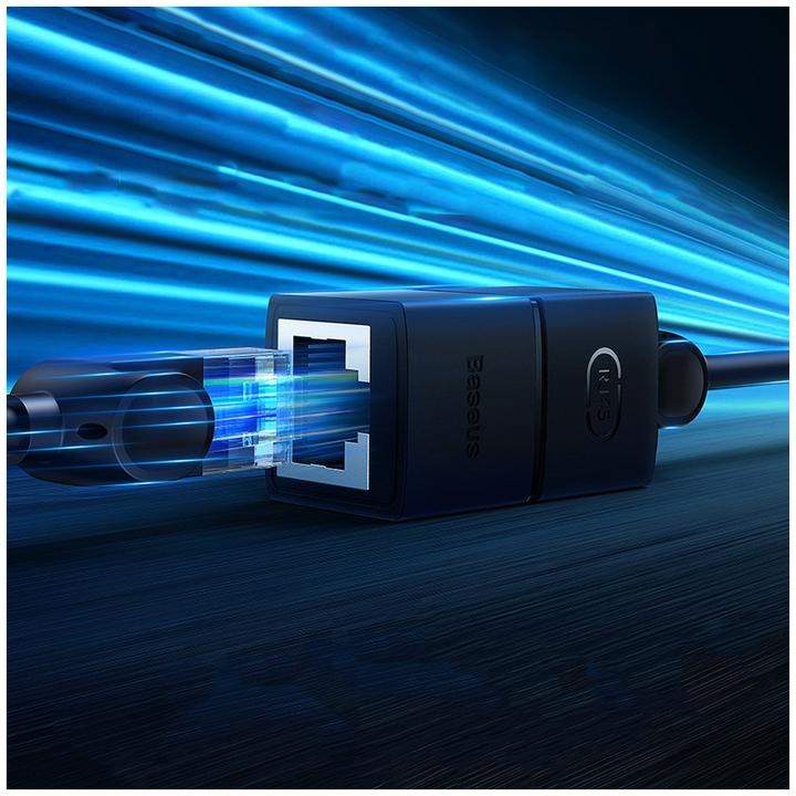 Actual product image Baseus AirJoy Series Ethernet cable connector RJ-45 2 pcs - black (RJ45)