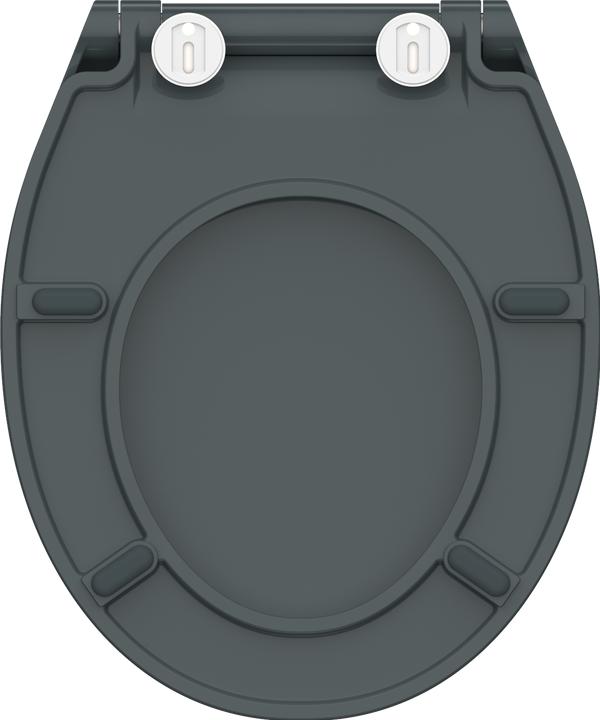 Actual product image Schütte Duroplast WC seat SLIM ANTHRAZIT Soft-close mechanism Quick-release fastener 82704 Anthracite