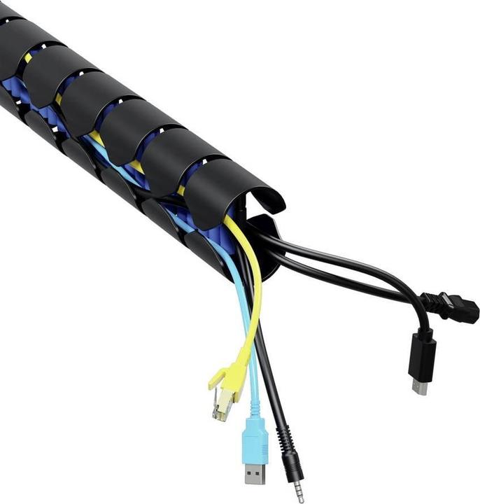 Image du produit SpeaKa Professional Kabel-Bündelschlauch ABS, Stahl, Thermoplast Schwarz flexibe (Gaines pour câbles, 134.60 cm)