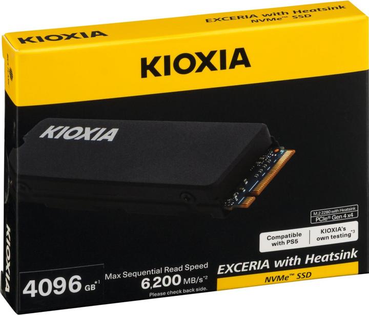 Immagine prodotto Kioxia Exceria HeatSink (4096 GB, M.2 2280)