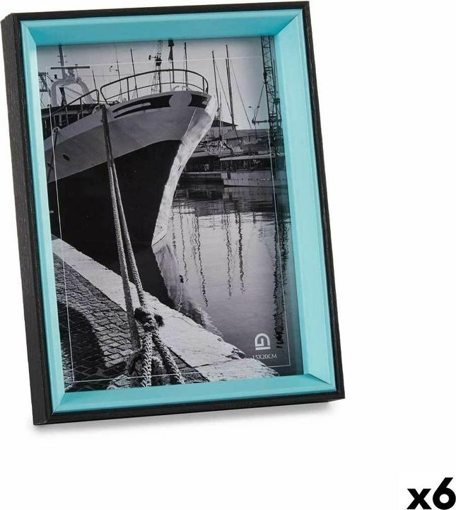 Actual product image Gift Fotorahmen Kristall Schwarz Blau Holz MDF (3 x 22 x 17 cm) (6 Stück) (15 x 20 cm)