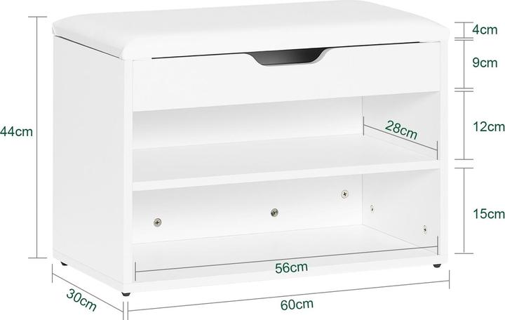 Produktbild SoBuy Schuhbank (60 x 30 x 44 cm)