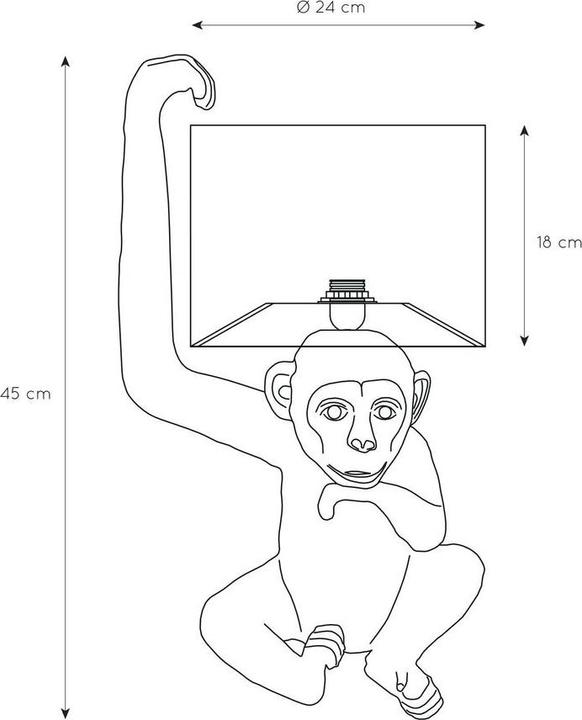 Actual product image Lucide Extravaganza Chimp (E14)