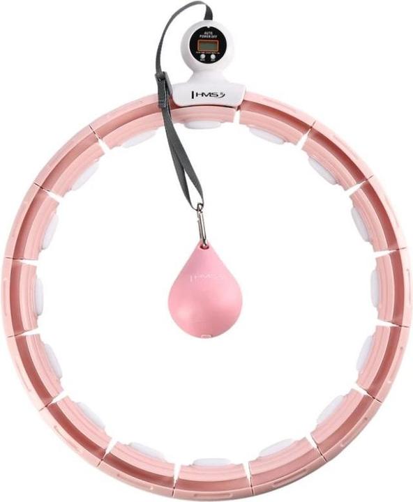 Image du produit HMS Hula Hop HHM15 avec aimant et poids rose + compteur (44 cm)