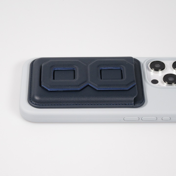 Actual product image PhoneLook Magnetic card holder wallet MagSafe vegan leather with strong magnet and integrated flap