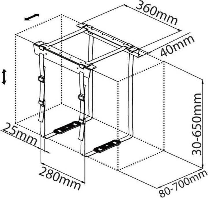 Produktbild Techly ICA-CS 60 CPU-Halterung Tischmontierte CPU-Halterung