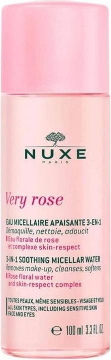 Actual product image Nuxe Very Rose 3-In-1 Soothing Micellar Water - Soothing Micellar Water For Face And Eyes (Facial cleansing wipes, 105 ml)