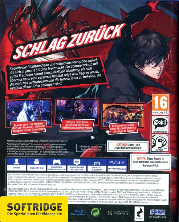 Produktbild Atlus Persona 5 Strikers - Limited Edition (PS4, DE)
