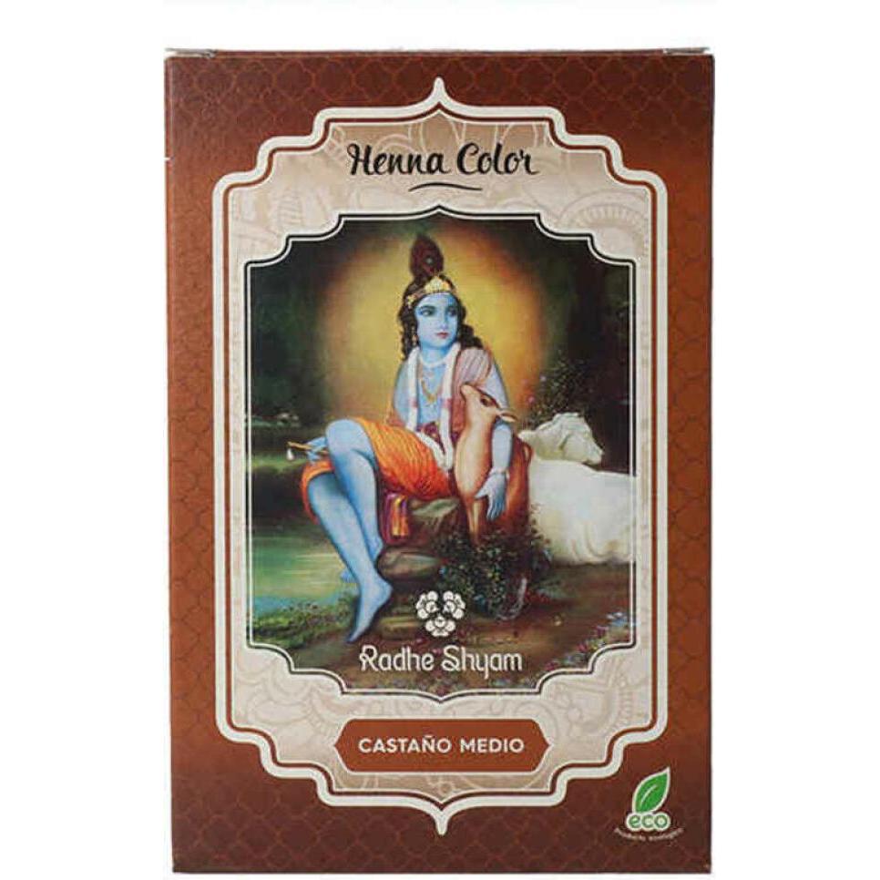 Thumbnail - Radhe Shyam, Haarfarbe, Henna Castano Medio Polvo Radhe 100g