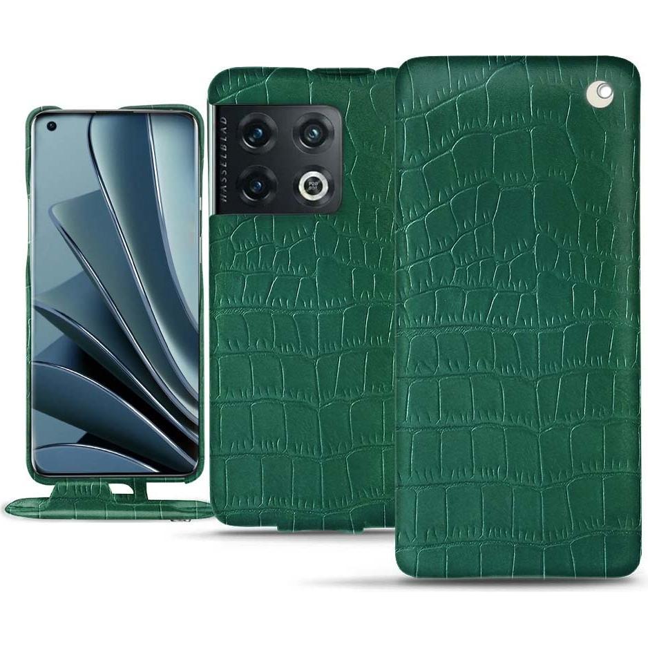 Noreve Lederschutzhülle vertikal (OnePlus 10 Pro), Smartphone Hülle, Grün