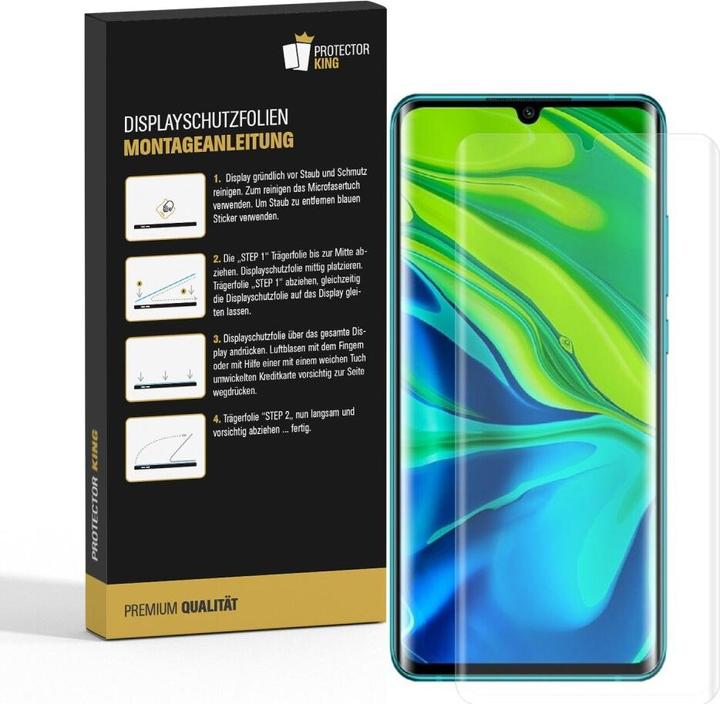 Actual product image Protectorking 4x Panzerfolie Anti-Shock HD Klar (4 Piece, Mi Note 10 Pro)