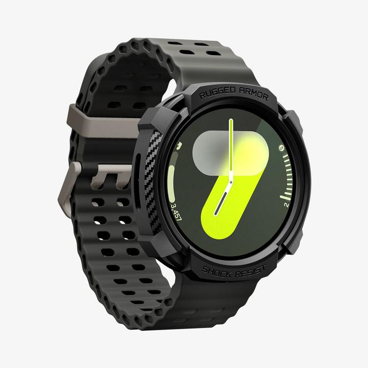 Productafbeelding Spigen Rugged Armor Case für Samsung Galaxy Watch 8 40 mm – Mattschwarz