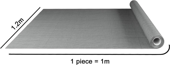 Produktbild Intirilife Fliegennetz in Grau Breite 120cm (120 x 100 cm)