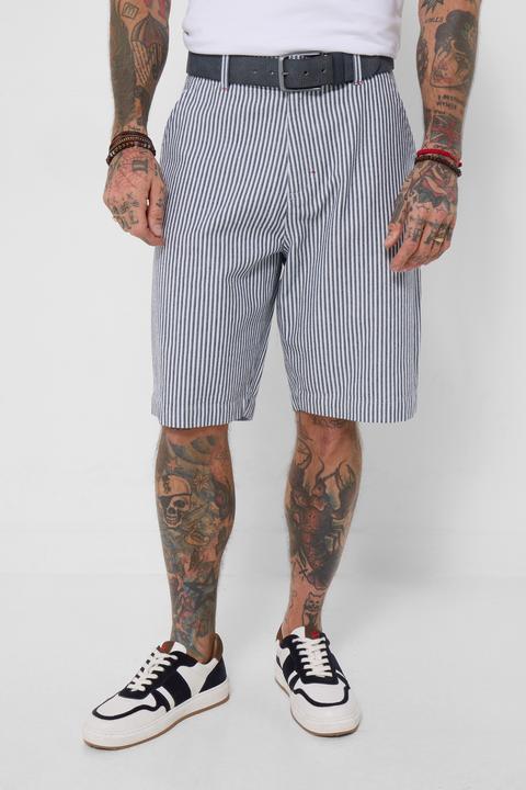 Image du produit Joe Browns Striped Carpenter Shorts with Hammer Loop – Navy/White (36)