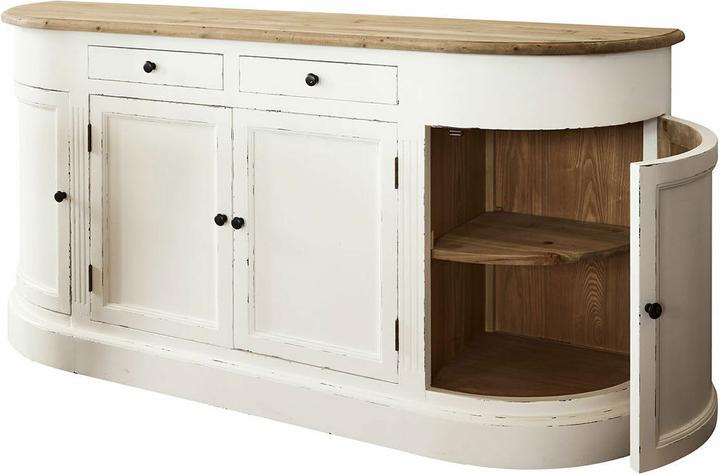 Produktbild Loberon Sideboard Louisiana antikweiss/braun (178 x 45 x 85 cm)