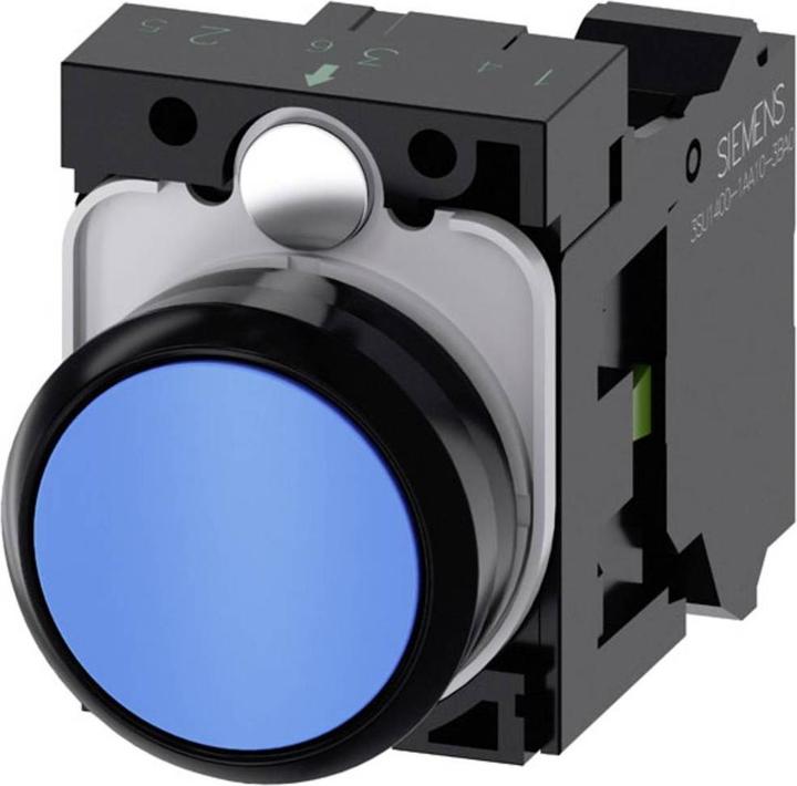 Actual product image Siemens Push-button 1f bl rnd Ř22mm 1S 3SU1100-0AB50-3BA0