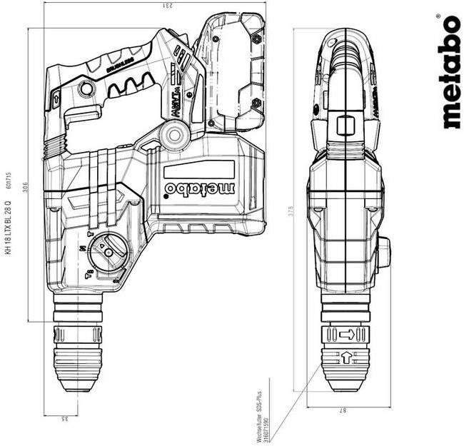 Image du produit Metabo KG 18 LTX BL 28 Q (Marteau perforateur)