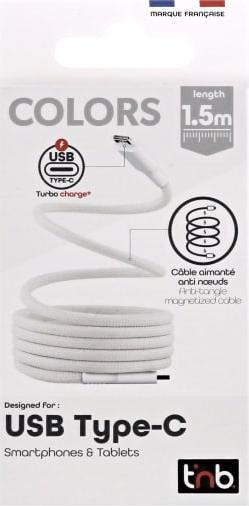 Actual product image T'nB CÂBLE USB-C MAGNÉTIQUE 1,5M M/M (BLANC) (1.50 m)