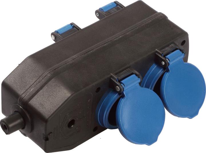 Actual product image As - Schwabe Verteilersteckdose mit Sicherheitsklappdeckel (4x)