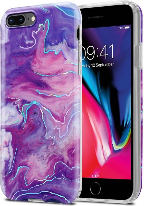 Image du produit Cadorabo Couverture IMD TPU Marbre coloré (Apple iPhone 7 Plus, Apple iPhone 7s Plus, Apple iPhone 8 Plus)