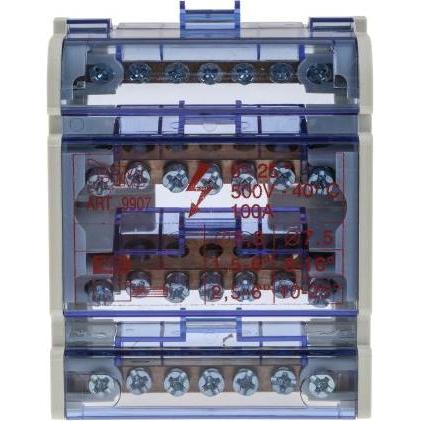 Rs Pro Term Block For Connection Bars 100a (Verteiler), Elektronikzubehör + Gehäuse, Blau