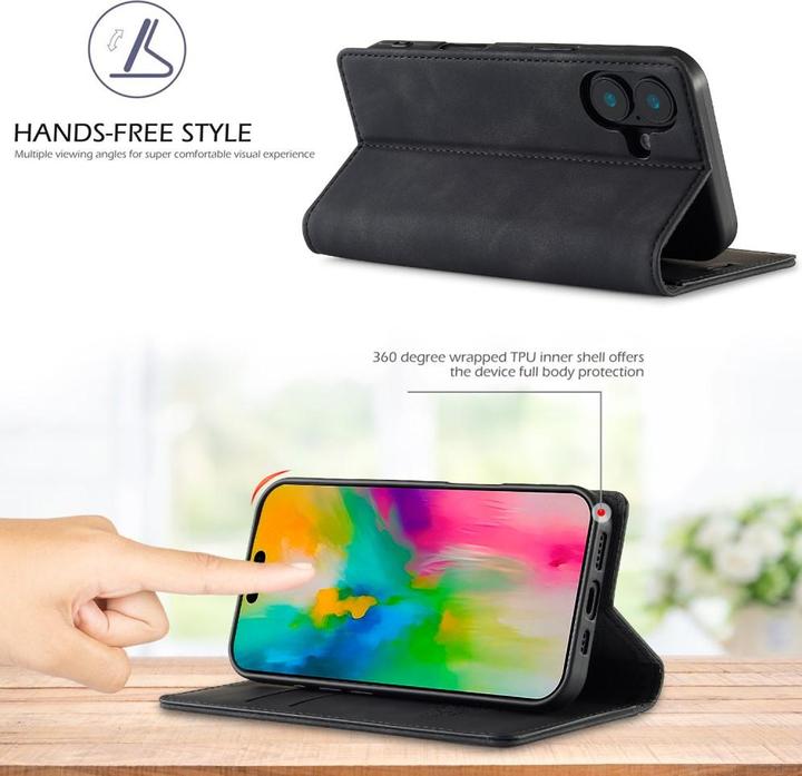 Produktbild Ueli Express Leder Buch Etui Tasche mit Kartenfach (Apple iPhone 16)