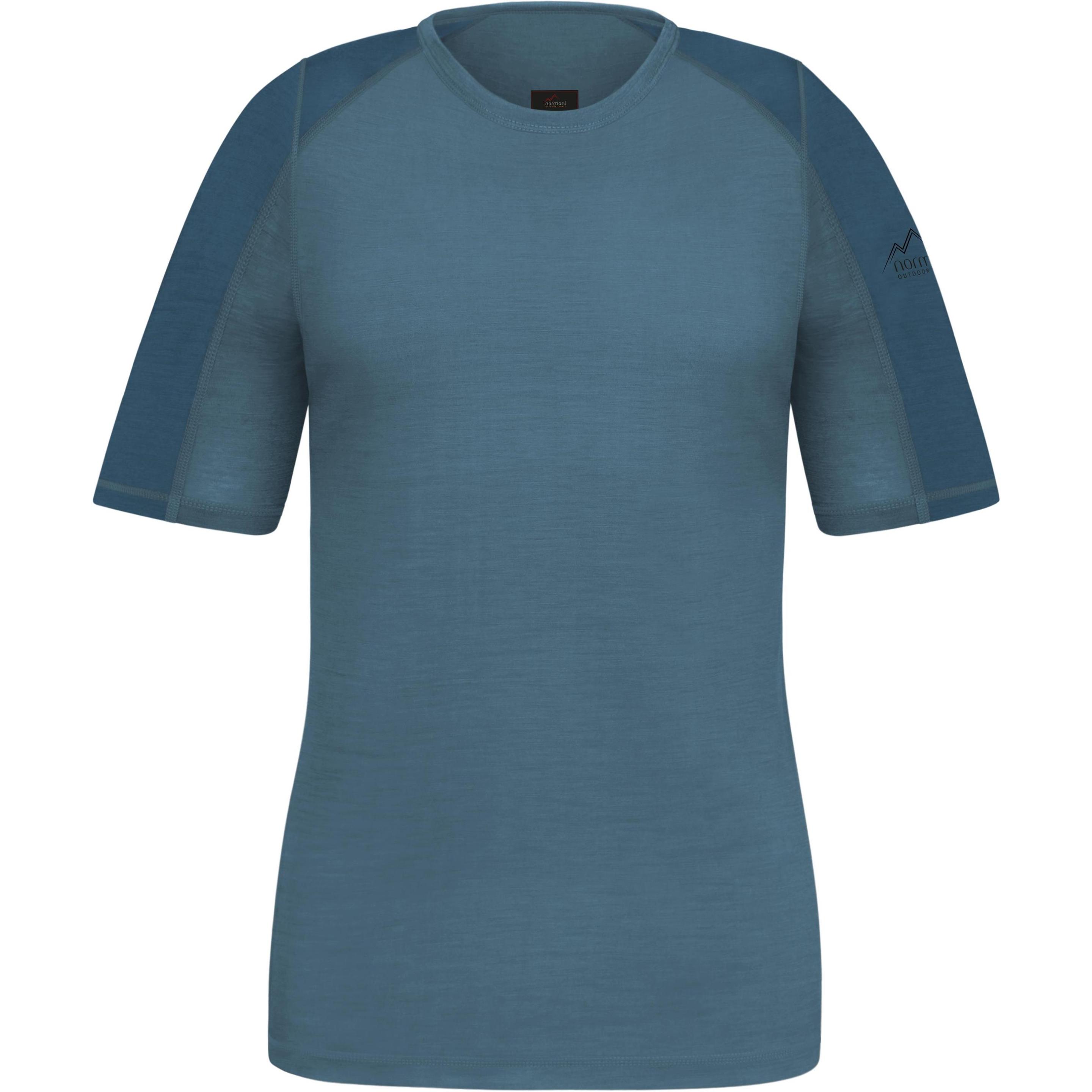 Thumbnail - Normani, Damen, Shirt, Damen Merino T-Shirt „Esperance“ - 9217, Blau, (XS)
